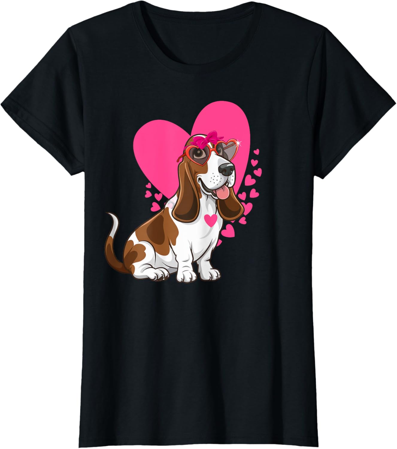 Basset Hound Dog Lover Valentine’s Day Dog Mom T-Shirt