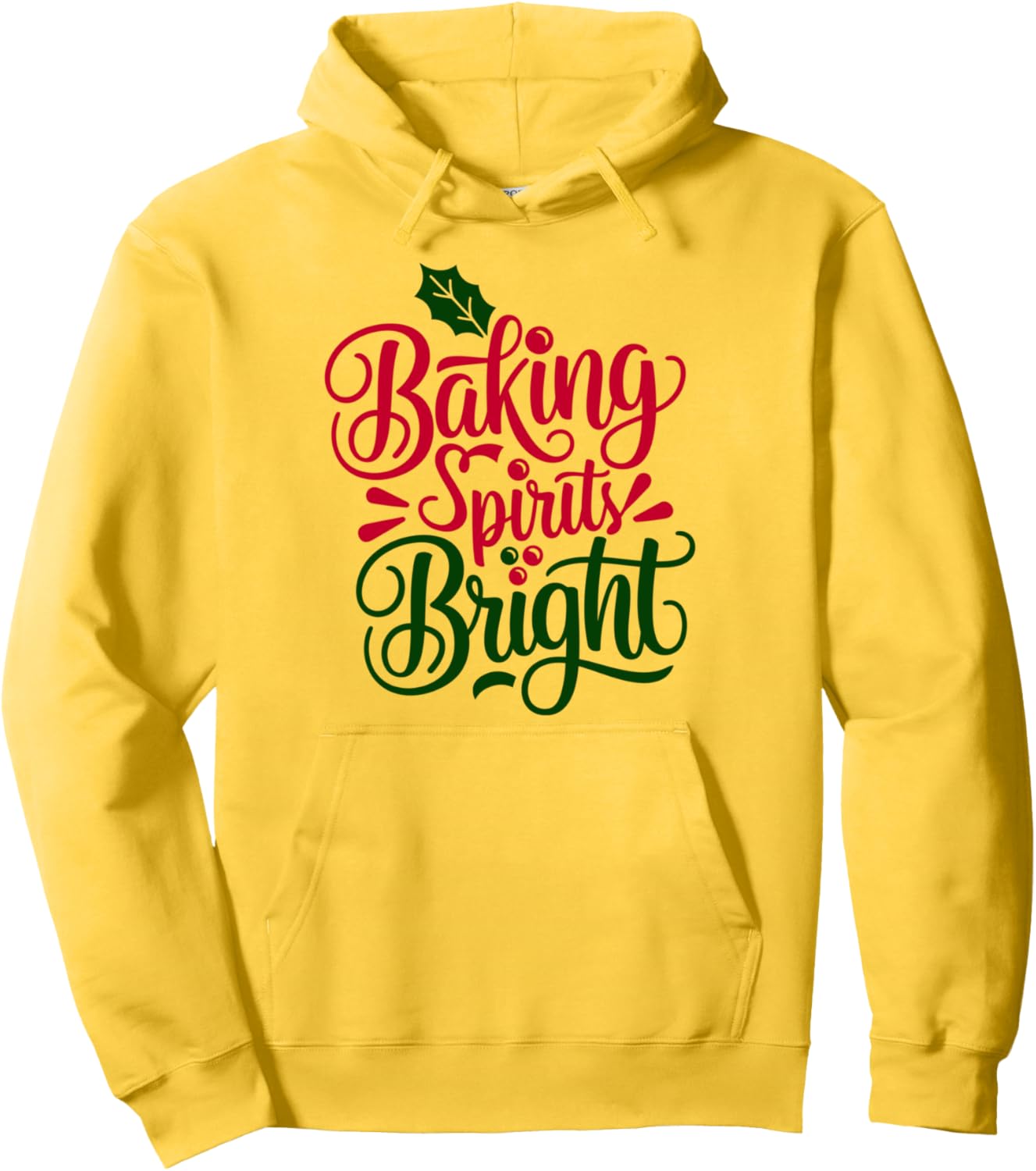 Baking Spirits Bright, Santa Claus, Funny Xmas, Holidays Pullover Hoodie