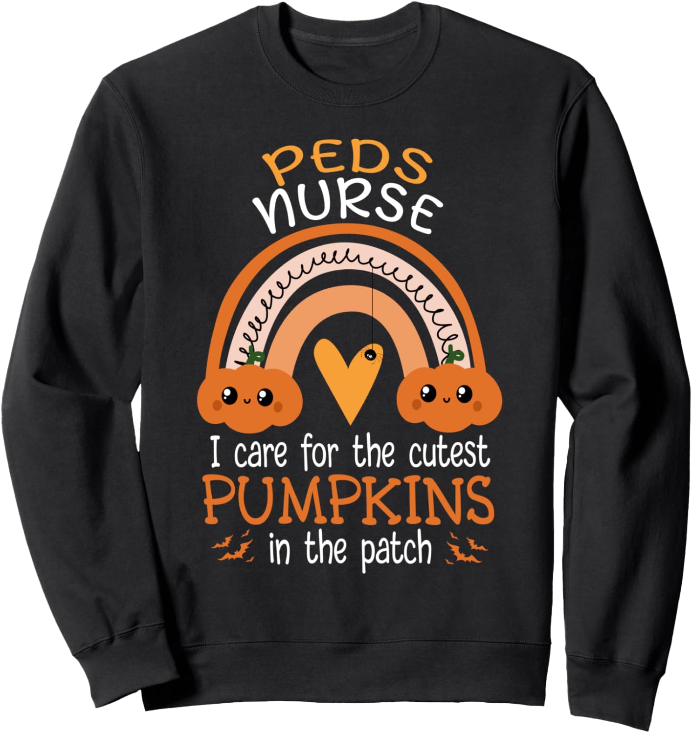 Halloween Pediatric Nurse PEDS RN Pediatrician Rainbow Fall Sweatshirt