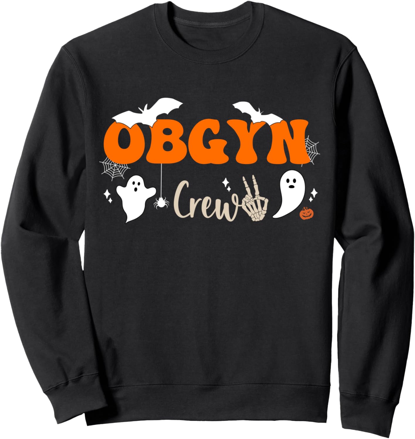 Halloween Obstetrician Gynecologist Nurse OBGYN Crew Ghosts Sweatshirt