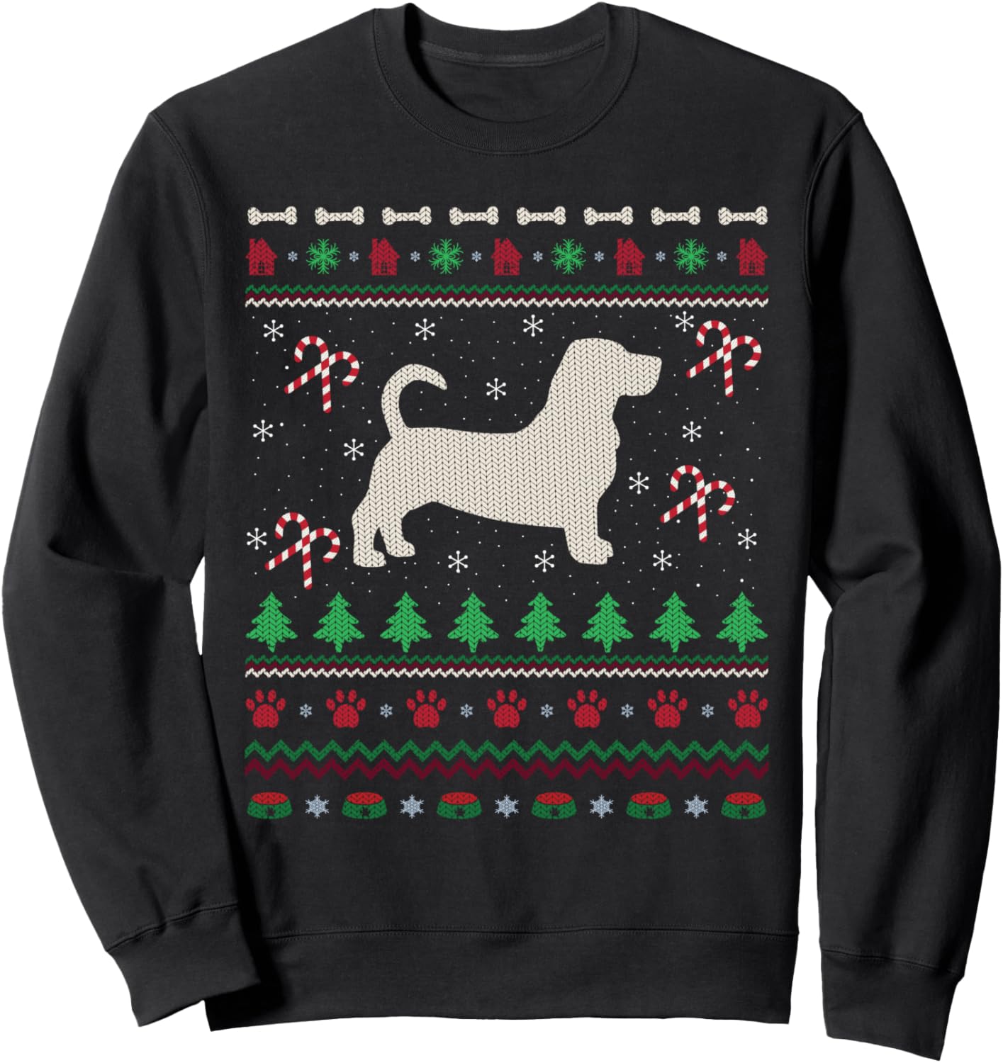Basset Hound Xmas Gift Ugly Basset Hound Christmas Sweatshirt