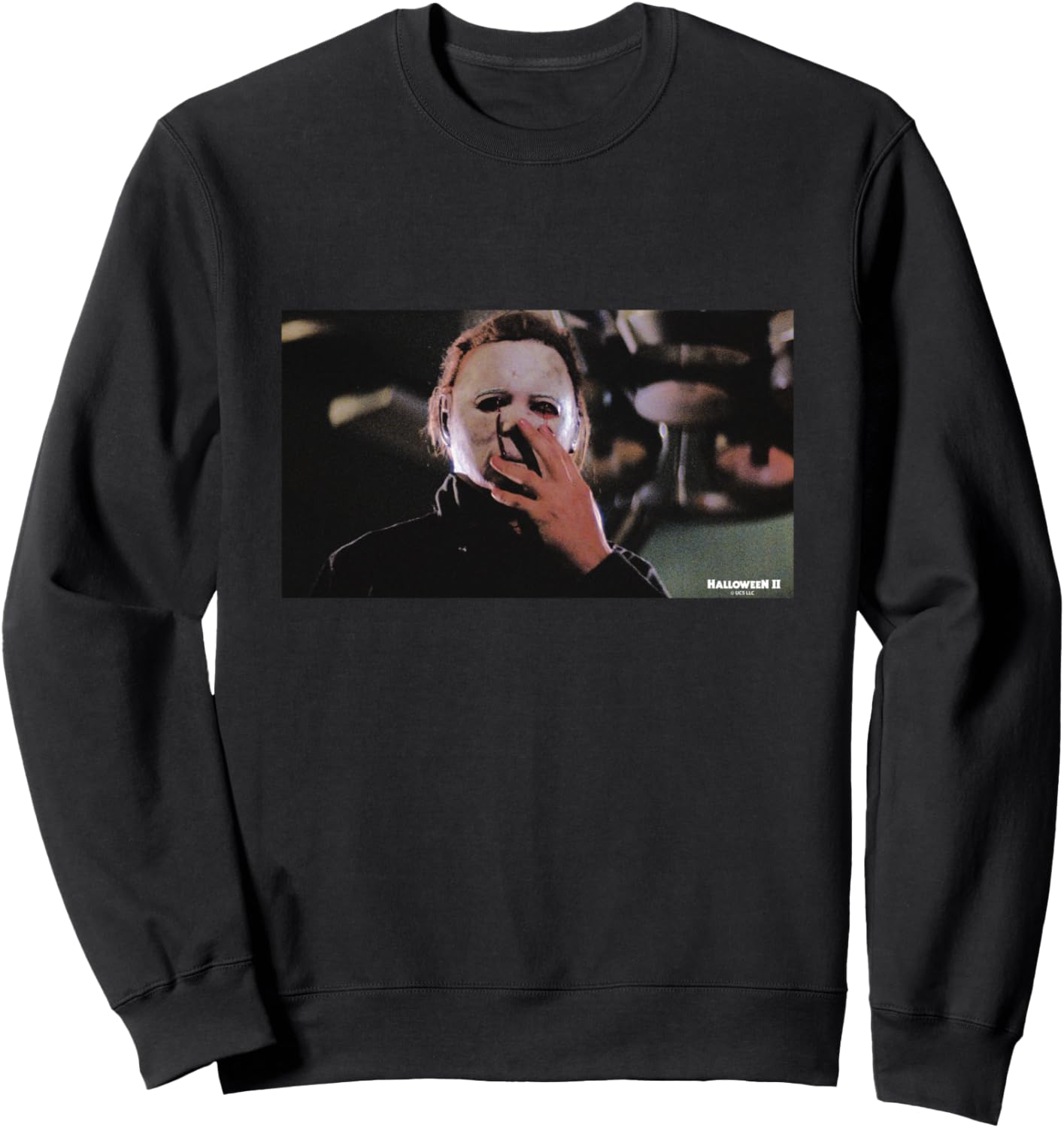 Halloween II Michael Myers Mask Movie Still Sweatshirt