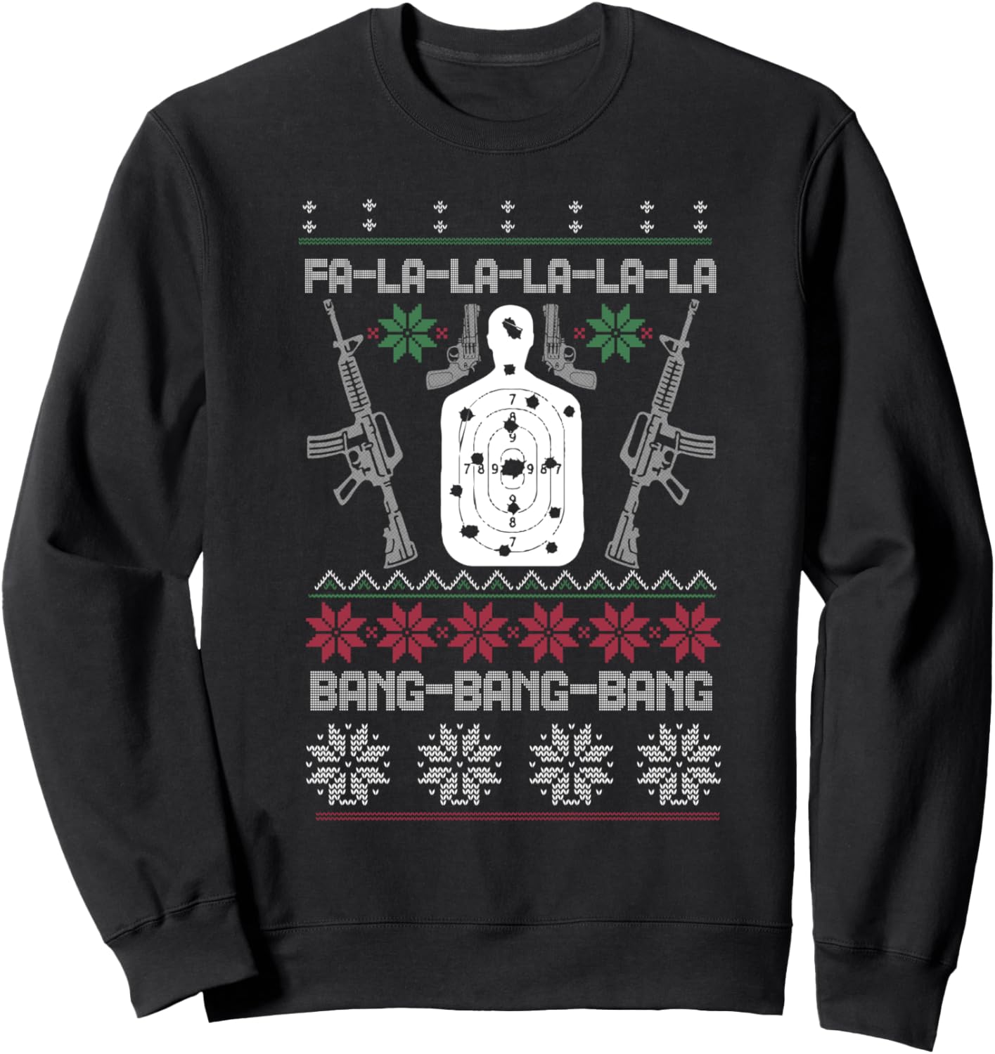 Bang Bang AR-15 Gun Point Cool Christmas Gift Gun Rights Fun Sweatshirt