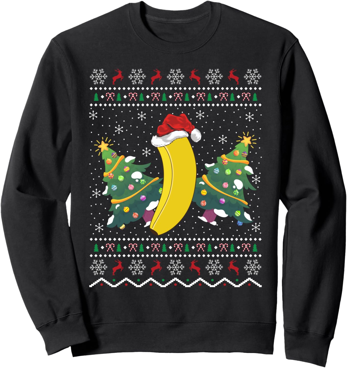 Banana Lover Xmas Gift Ugly Banana Christmas Sweatshirt