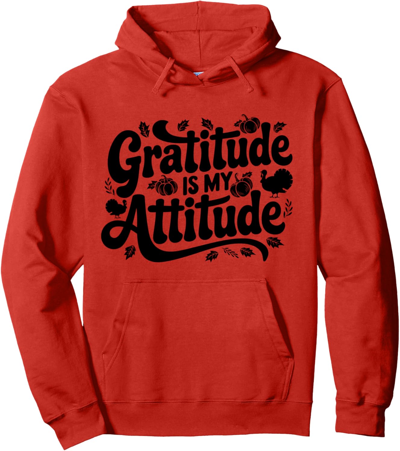 Gratitude Is My Attitude, Grateful Blessed Thanksgiving Pullover Hoodie