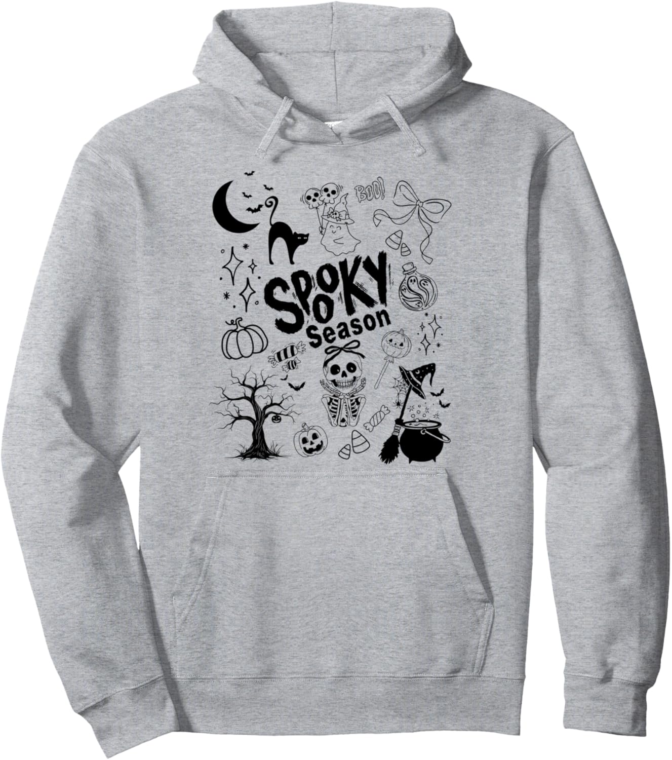 Halloween Spooky Season Doodle Pullover Hoodie