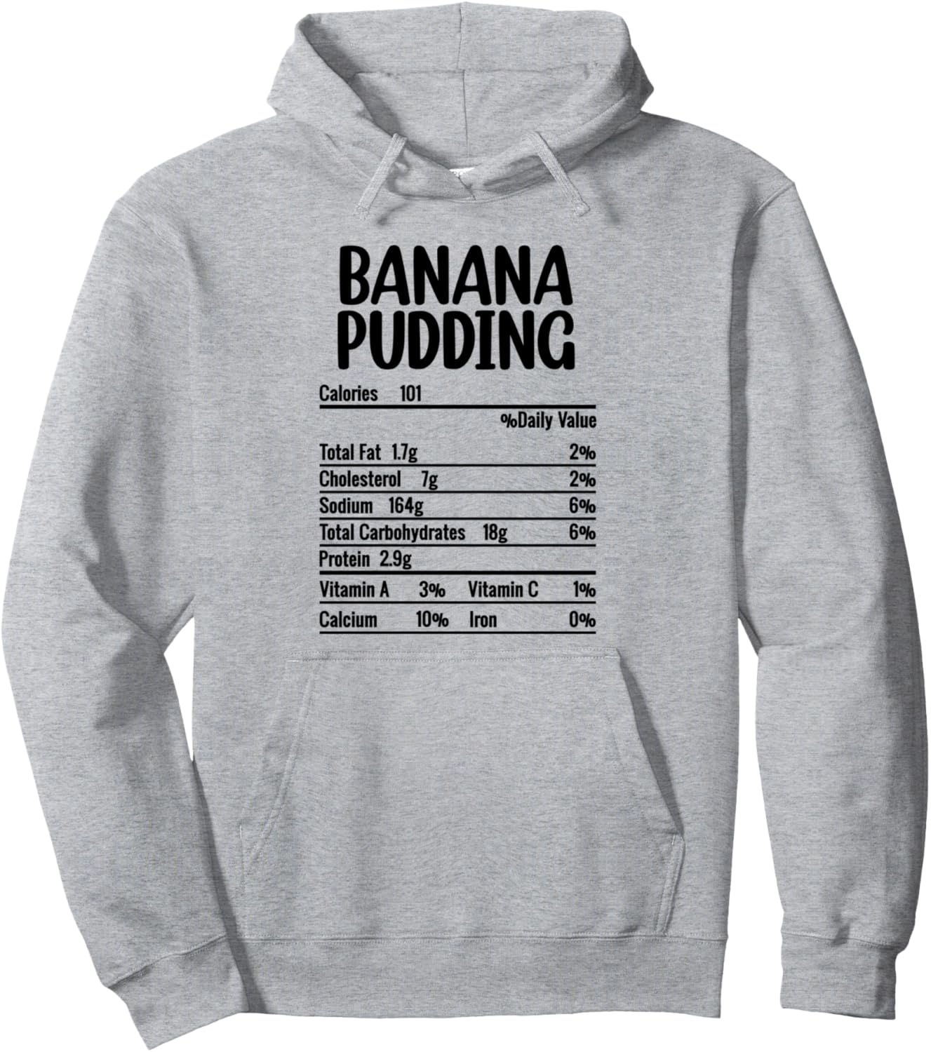 Banana Pudding Nutrition Facts Funny Thanksgiving Gift Pullover Hoodie
