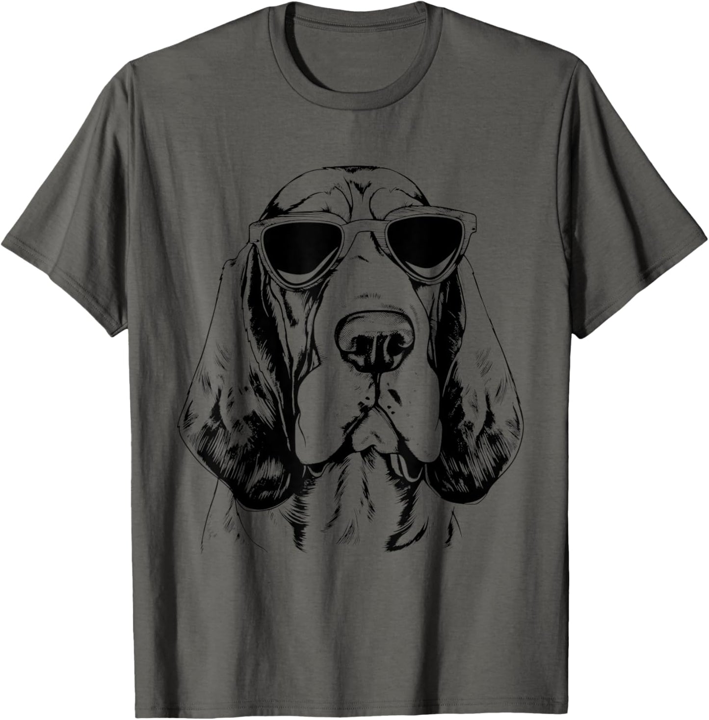 Basset Hound Sketch Drawing Art Dog Lover Mom Dad Women T-Shirt