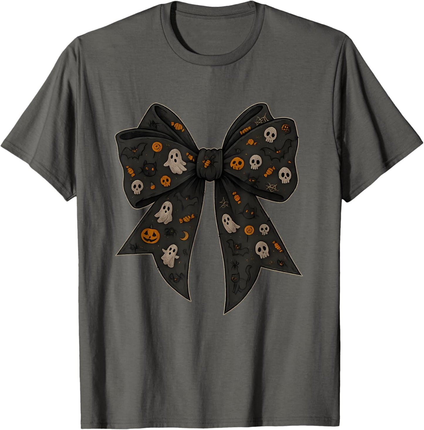 Halloween Ghost Coquette Bow, Spooky Season Witch Aesthetic T-Shirt