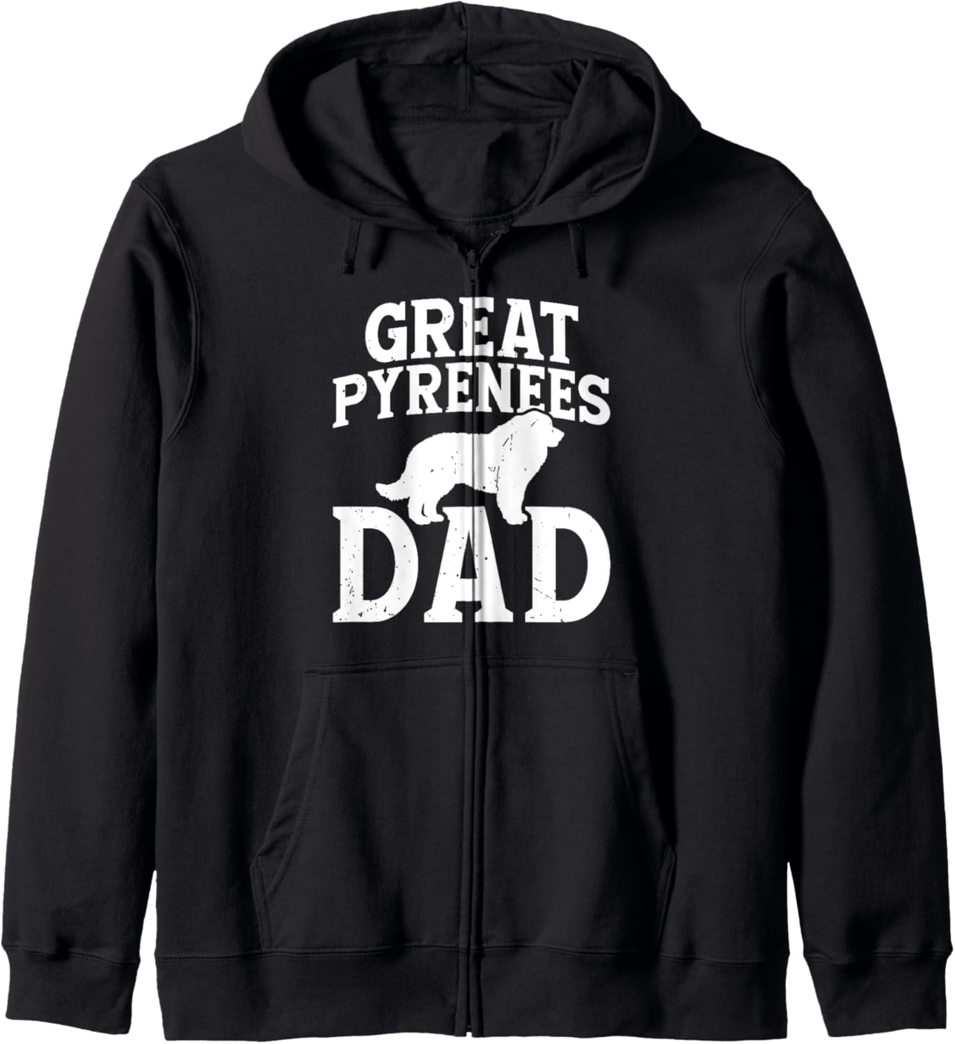 Great Pyrenees Dog Pyrenees Dad Zip Hoodie