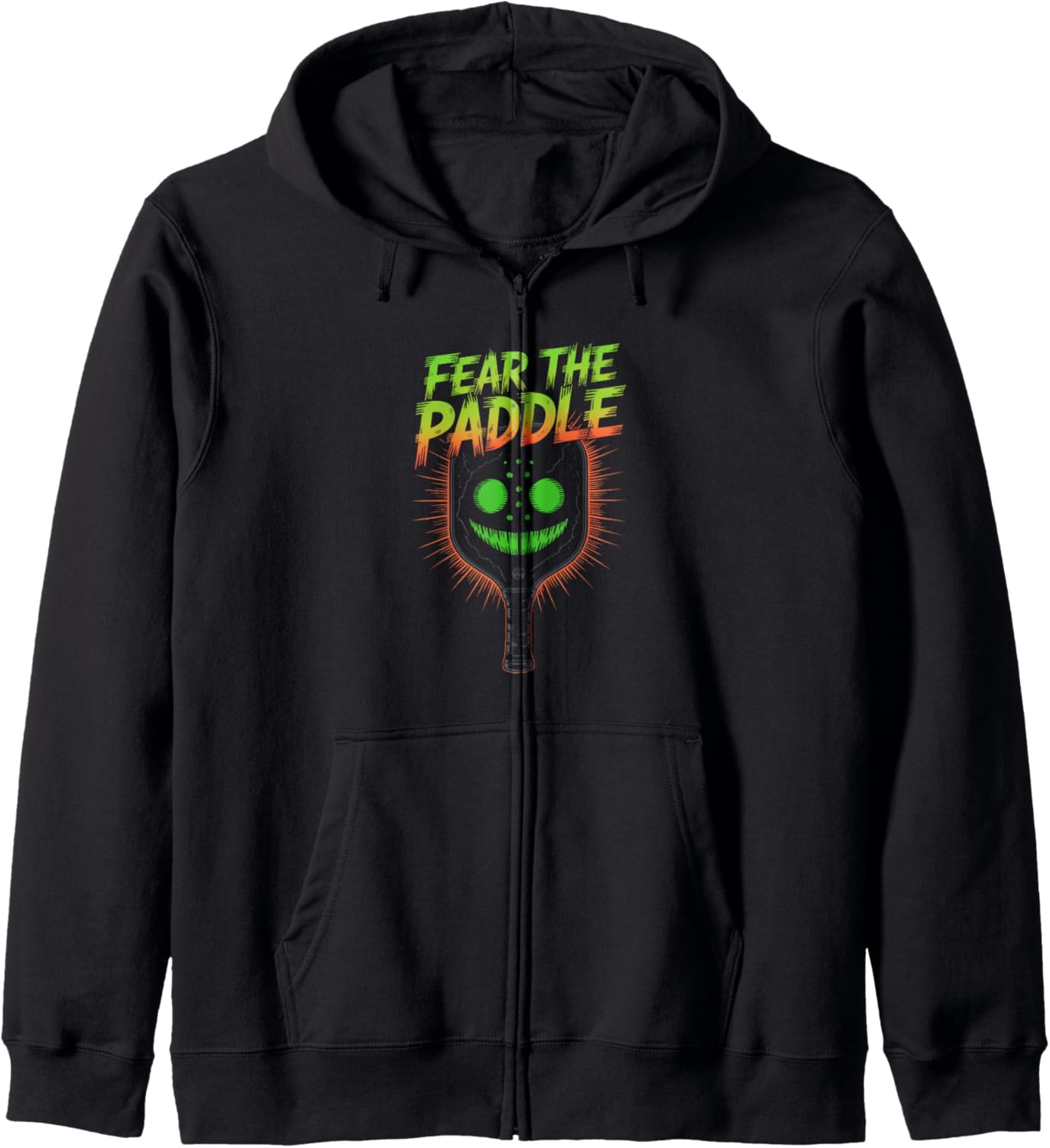 Halloween Pickleball Costume Pickleball Halloween Paddle Zip Hoodie