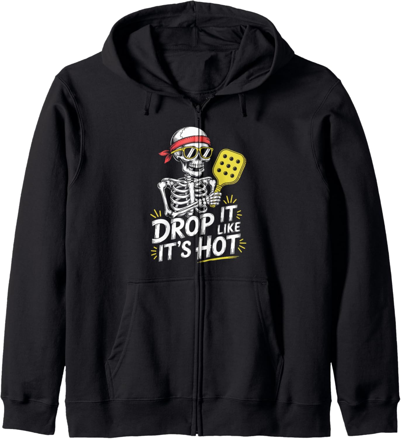 Halloween Pickleball Costume Pickleball Halloween Paddle Zip Hoodie