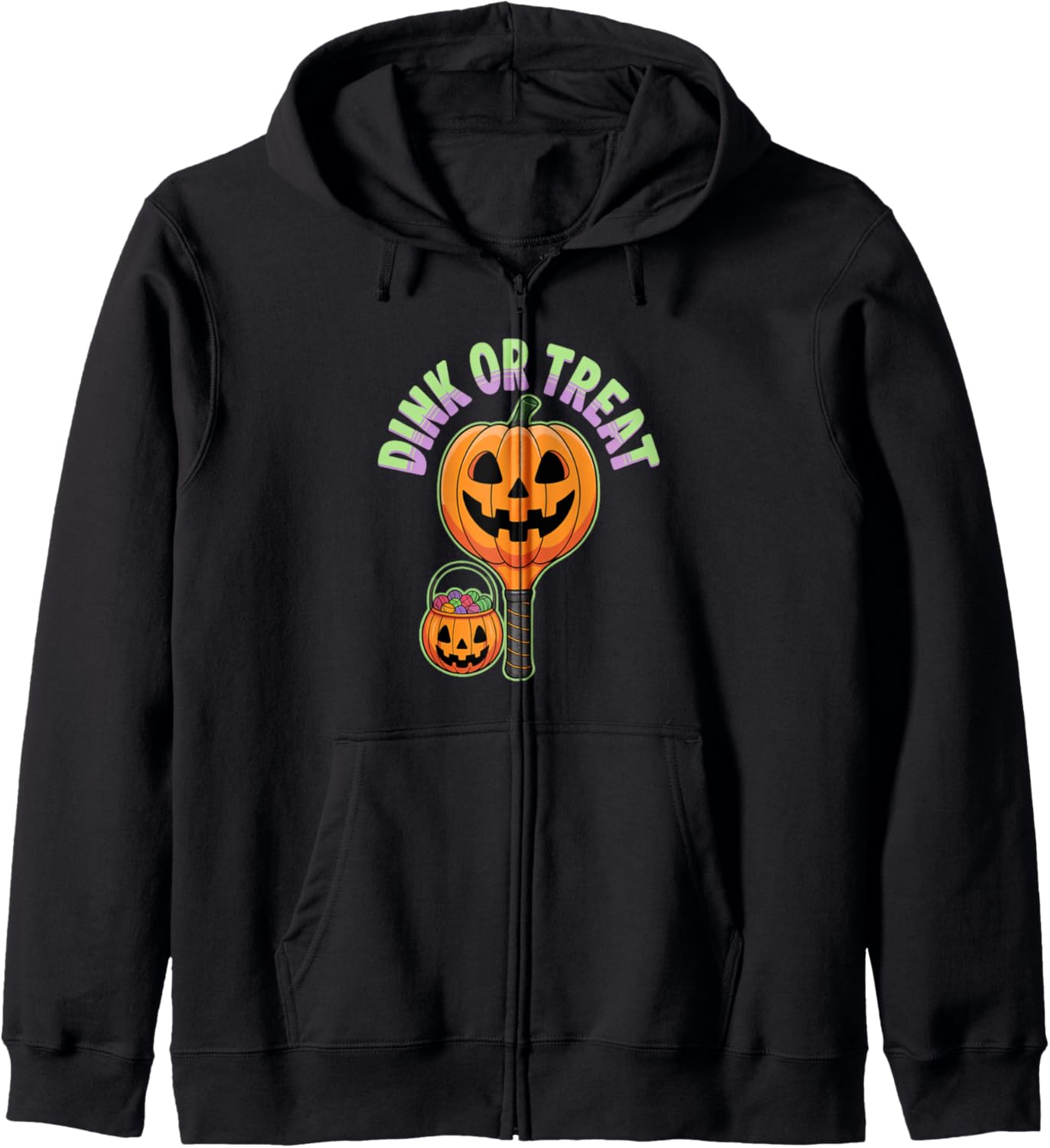 Halloween Pickleball Costume Pickleball Halloween Paddle Zip Hoodie