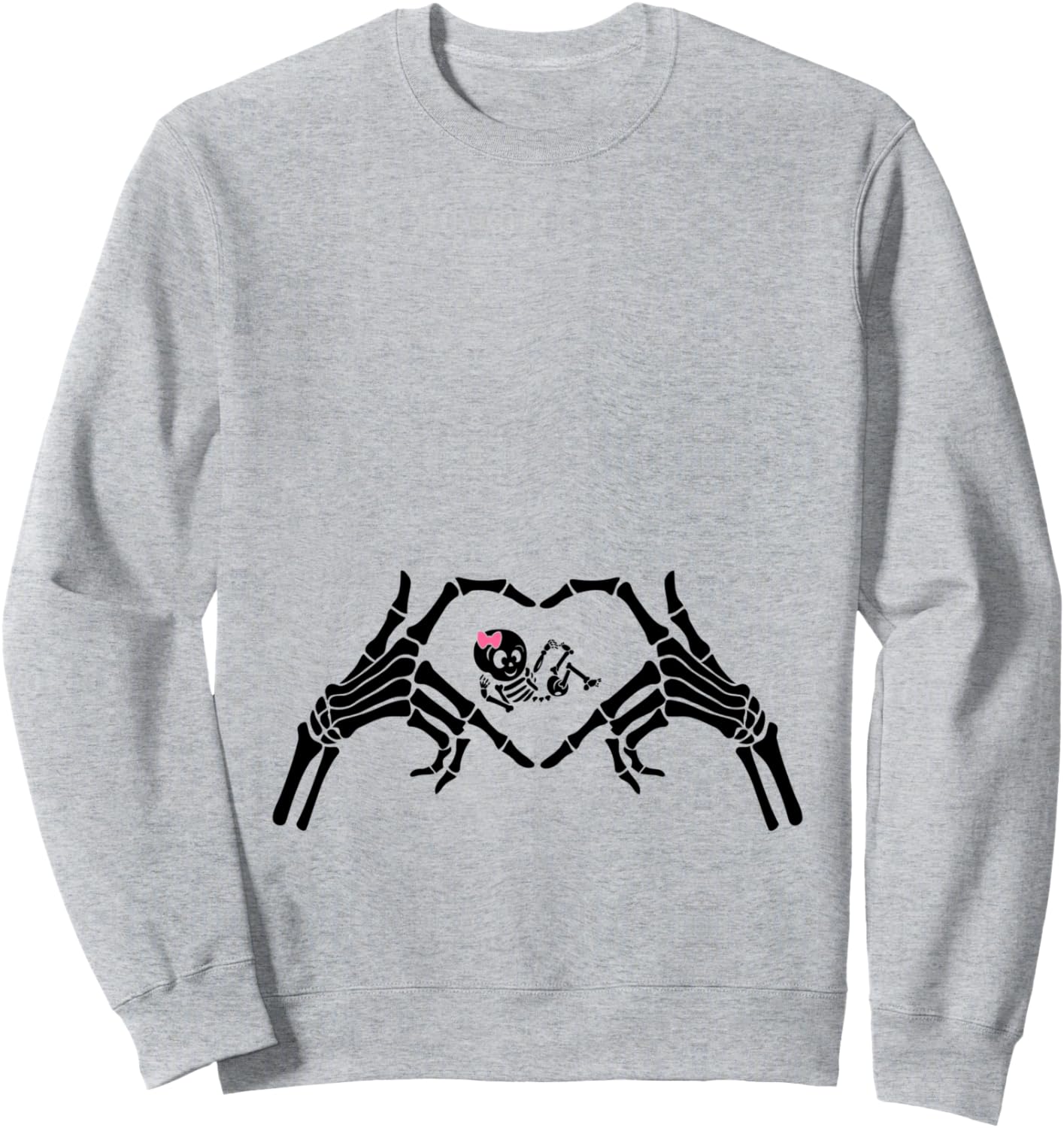 Baby Shower Skeleton Halloween Pregnancy Annoucement Girls Sweatshirt