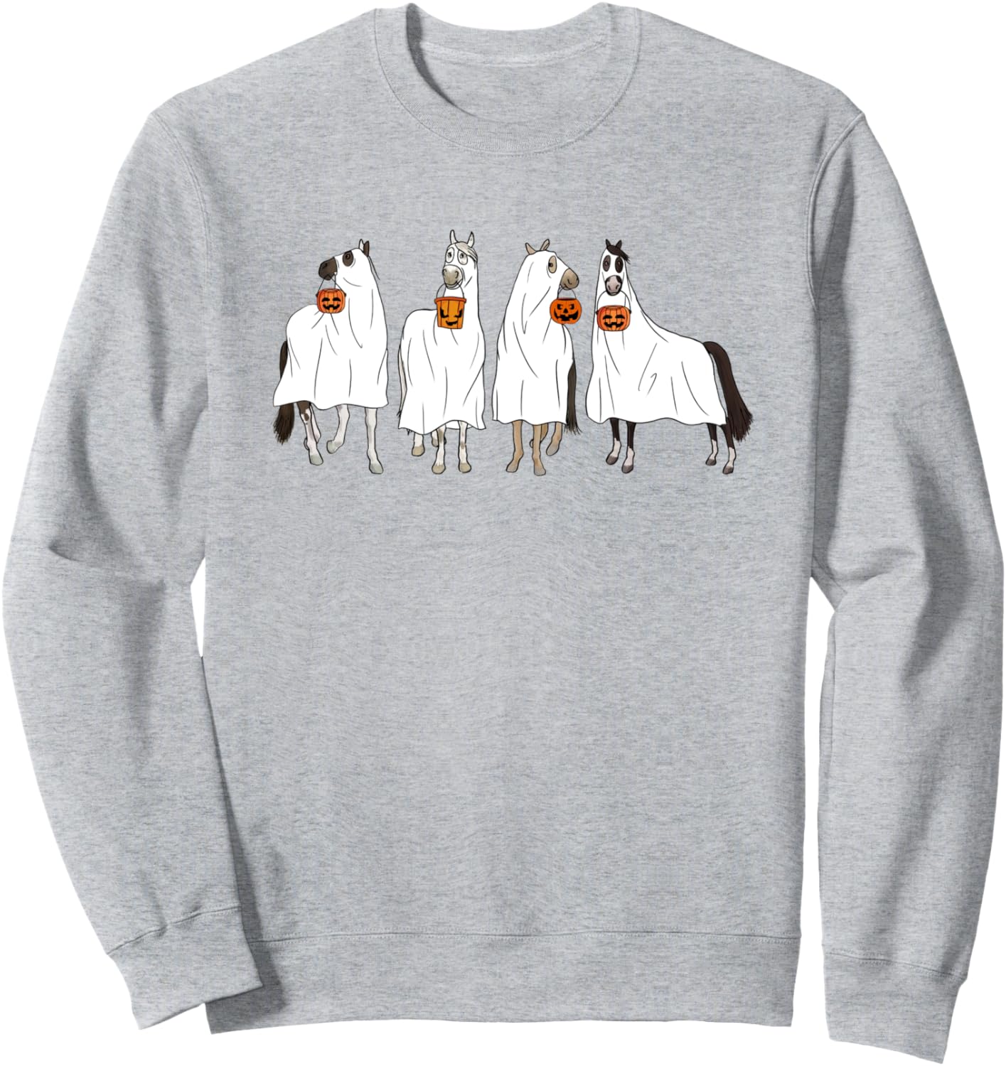 Halloween Horse Ghost Cowboy Halloween Western Mens Womens Sweatshirt