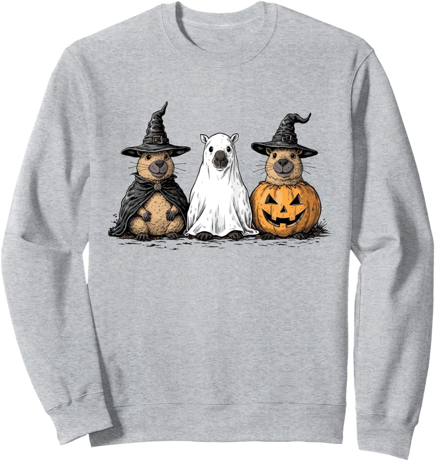 Halloween Capybara Lover Spooky Season Capy Witch Animal Sweatshirt