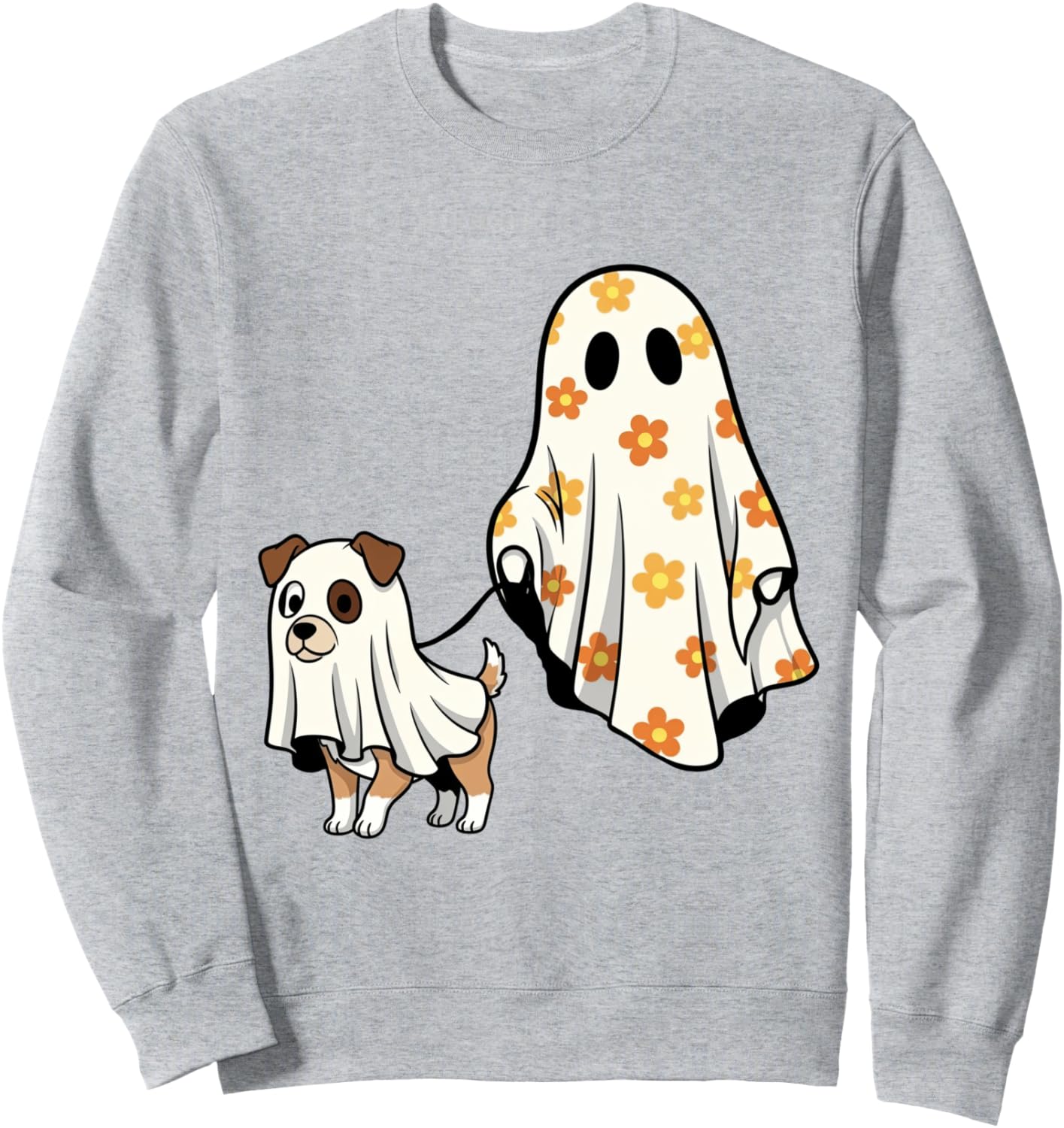 Halloween Ghost Dog Spooky Season Dog Mom Dog Lover Autumn Sweatshirt