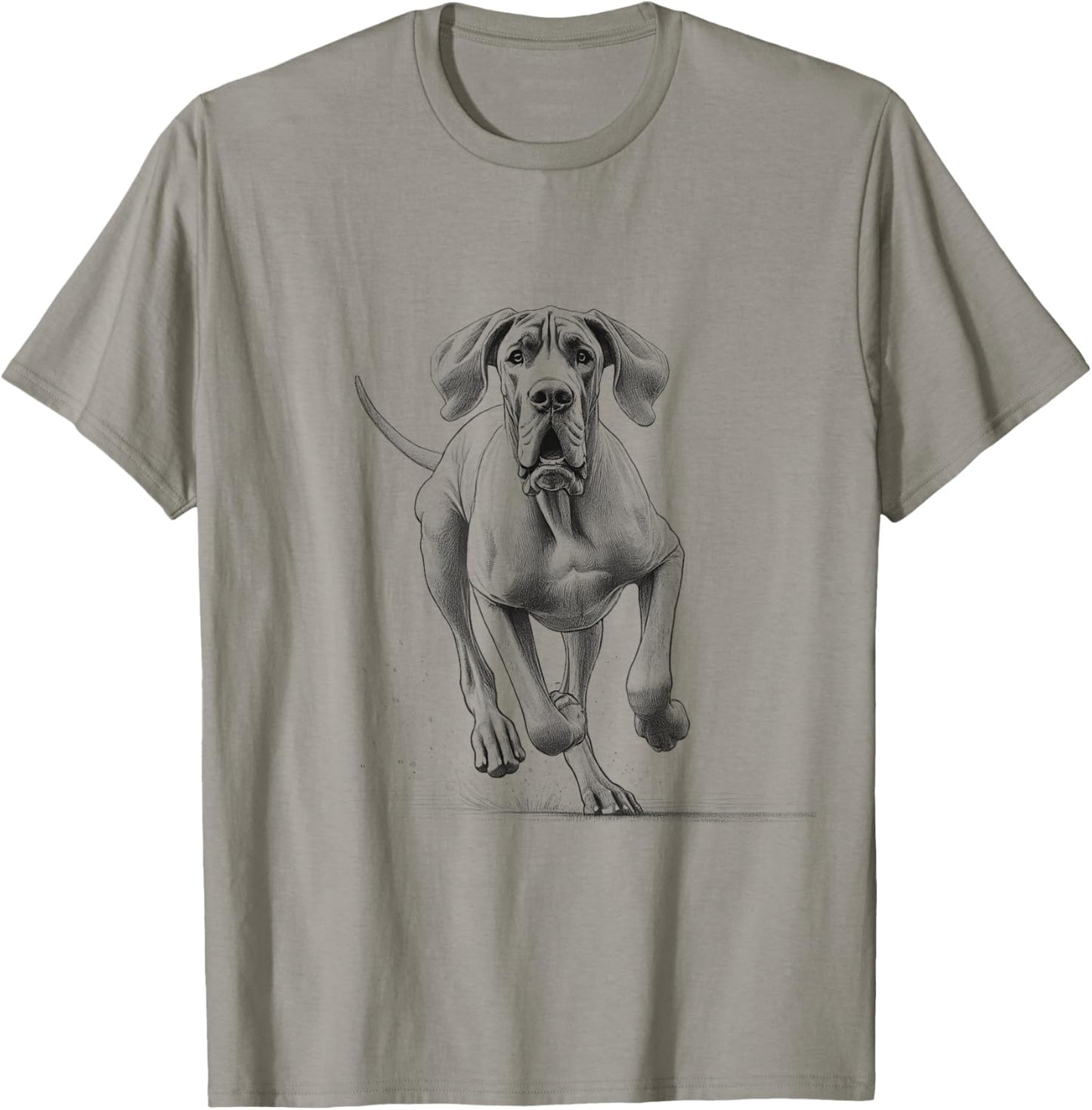 Great Dane Dog Running Design Idea Men Women T-Shirt