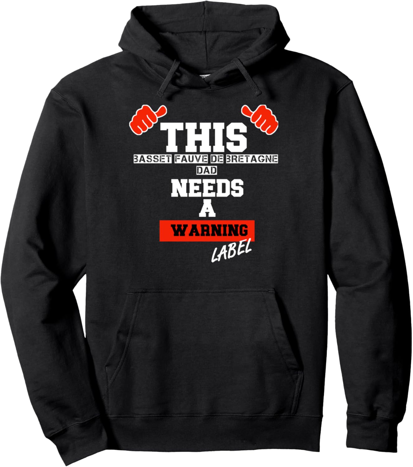 Basset Fauve De Bretagne Dog Dad Is The Greatest Funny Pullover Hoodie