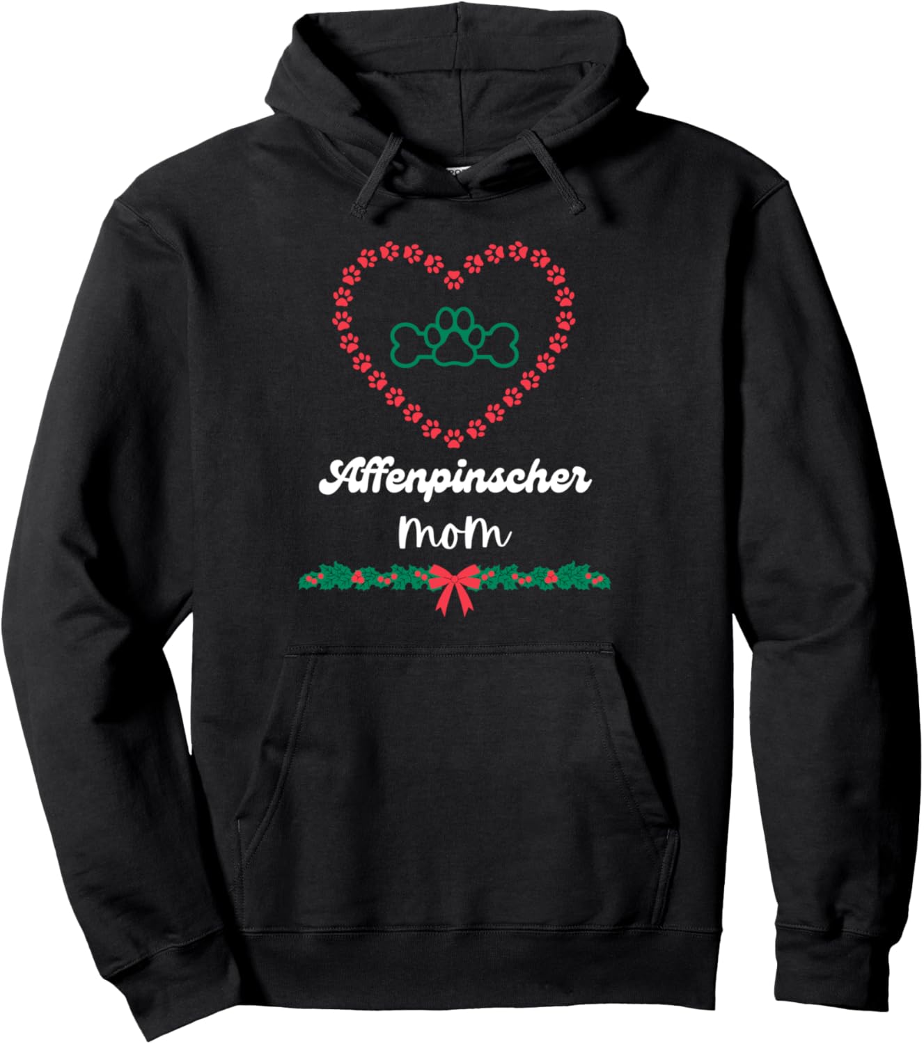 Affenpinscher Dog Mom Fur Mama Women's Christmas Holidays Pullover Hoodie