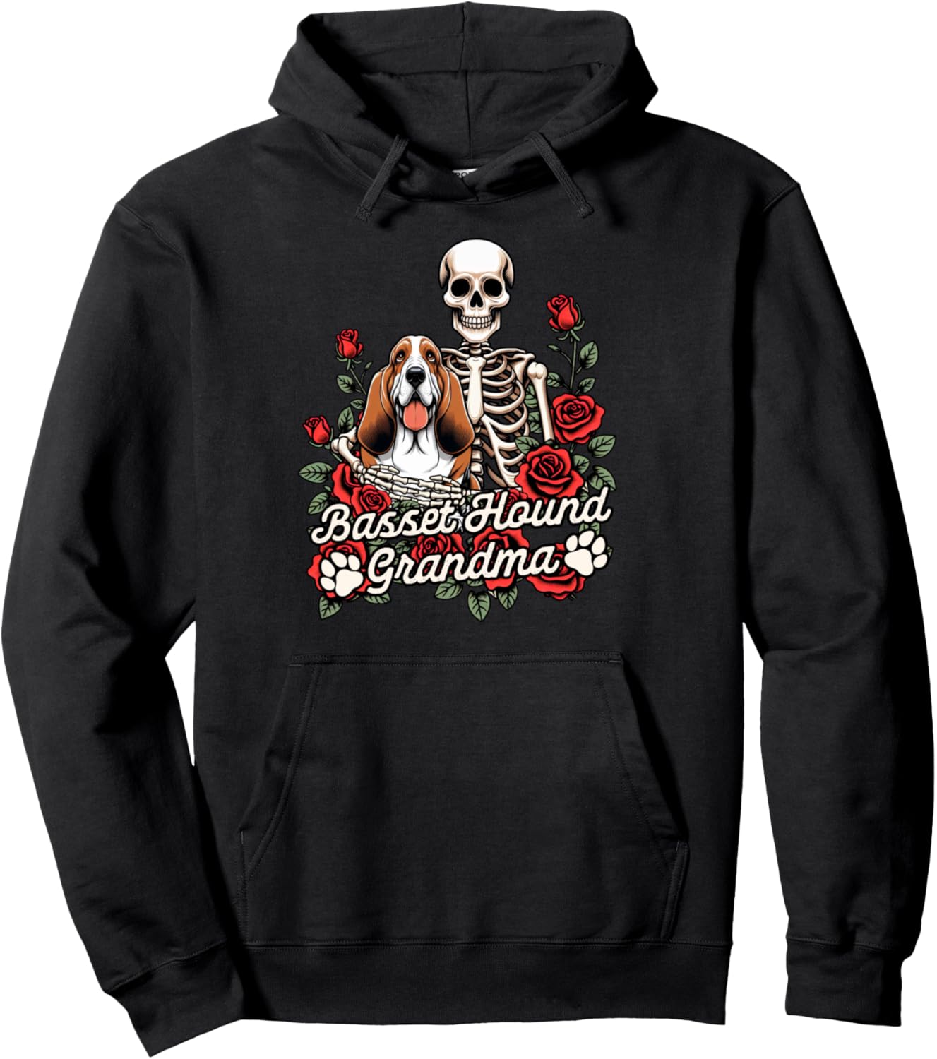 Basset Hound Mom Dog Mama Fur Mama Basset Hound Grandma Pullover Hoodie