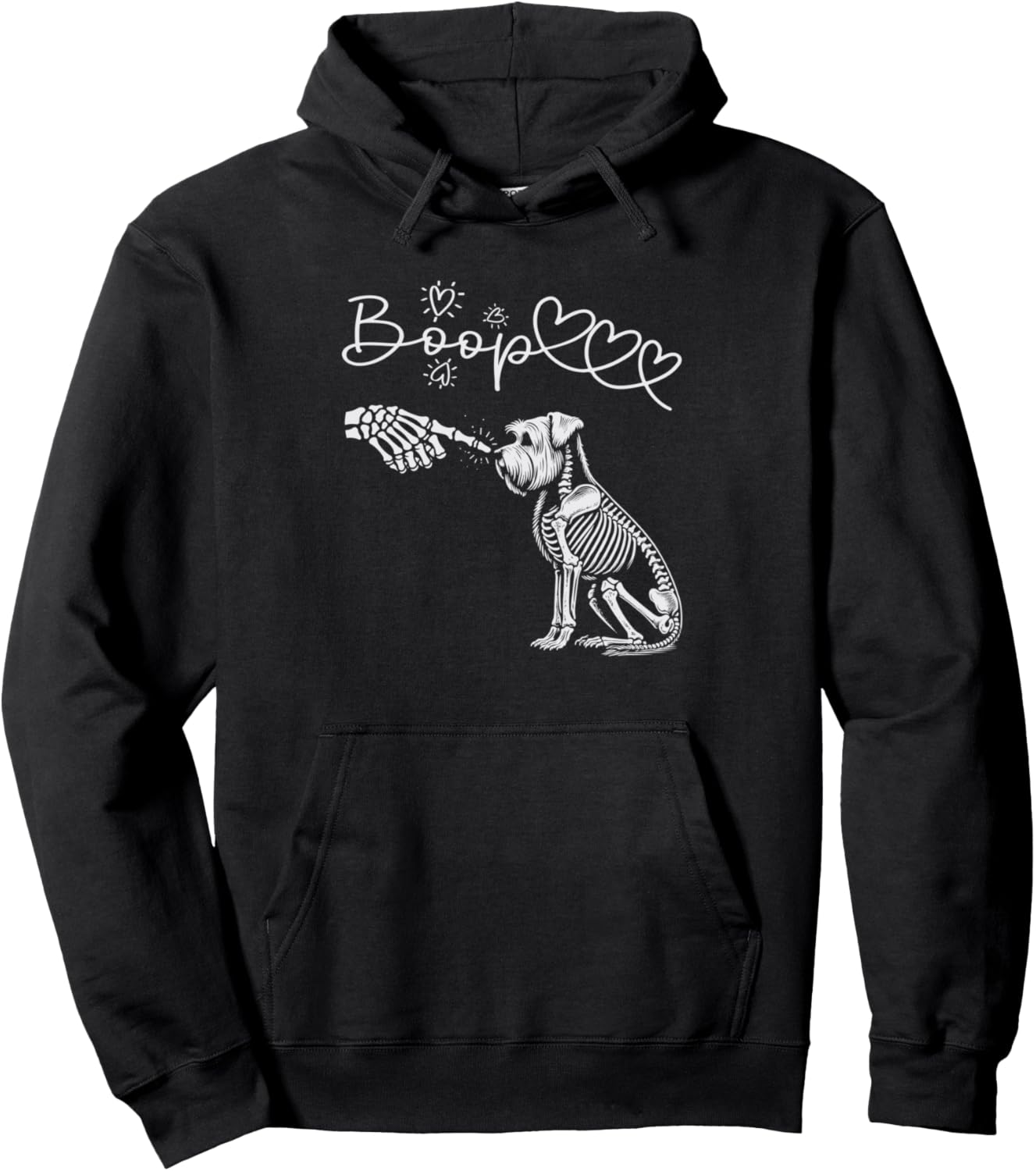 Halloween Skeleton Hand Boop Yorkshire Terrier Dog Lover Pullover Hoodie