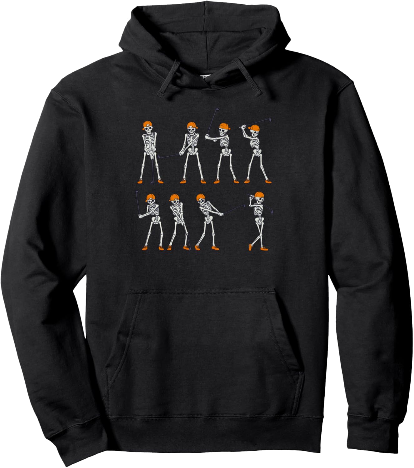 Halloween Golf Skeleton Vintage Funny Golf Halloween Pullover Hoodie