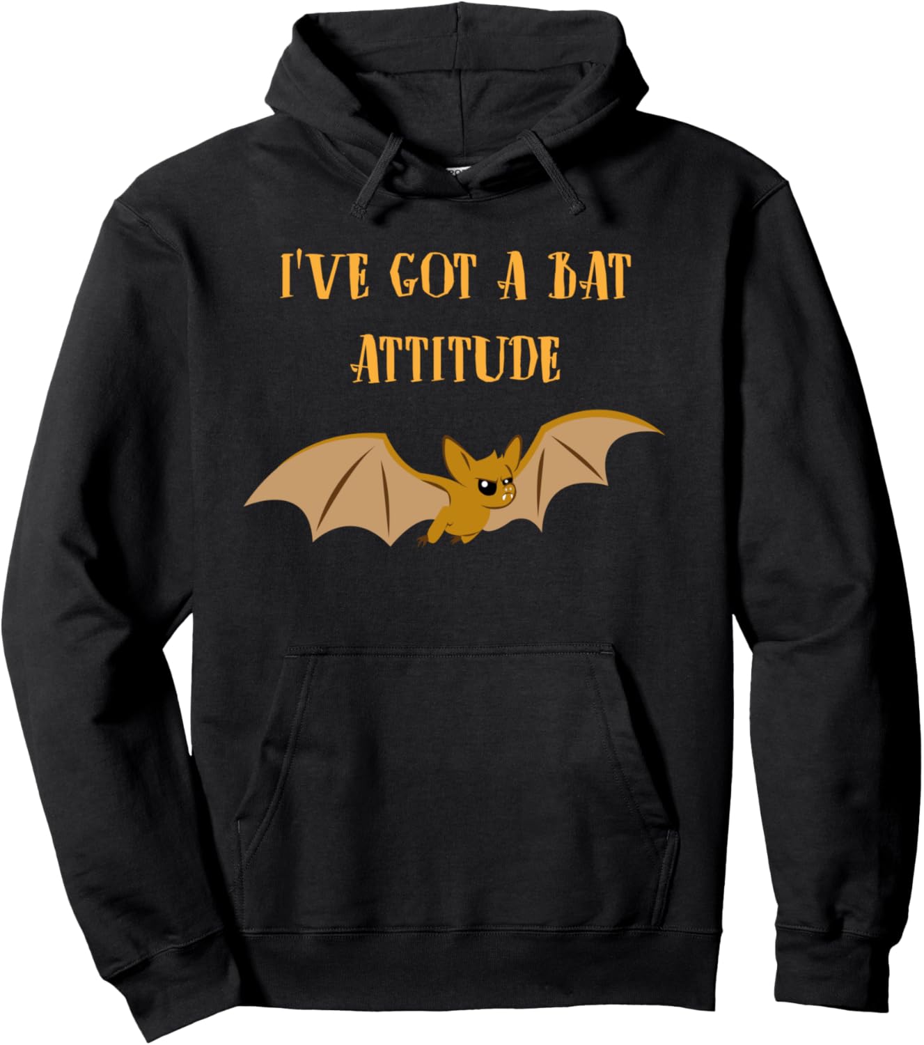 Halloween I've Got A Bat Attitude Funny Kids Pullover Hoodie