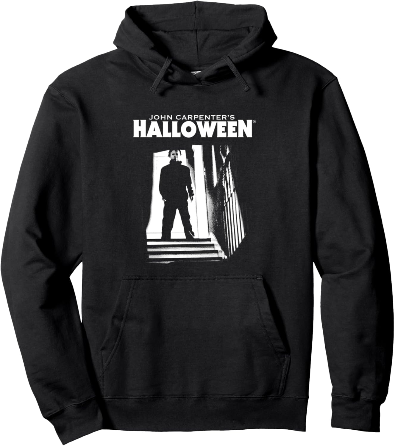 Halloween Michael Myers Top Of The Stairs Pullover Hoodie