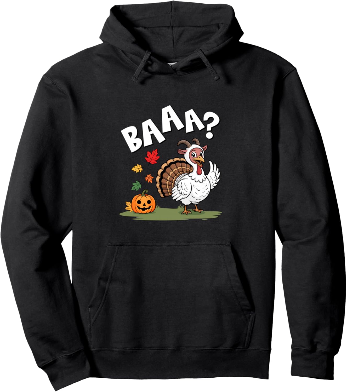 Baaa Funny Goat Costume Turkey Thanksgiving Pullover Hoodie