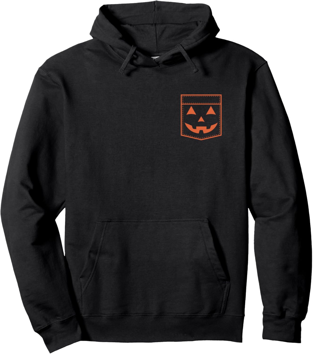 Halloween Jack O Lantern Pumpkin Face Pocket Pullover Hoodie