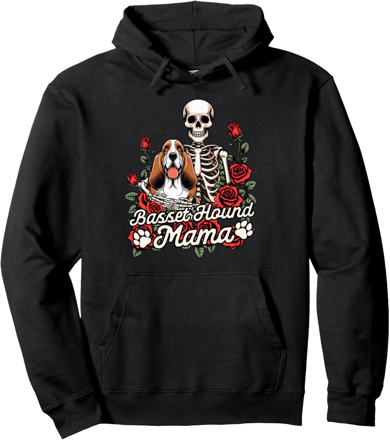 Basset Hound Mom Dog Mama Fur Mama Basset Hound Mama Pullover Hoodie
