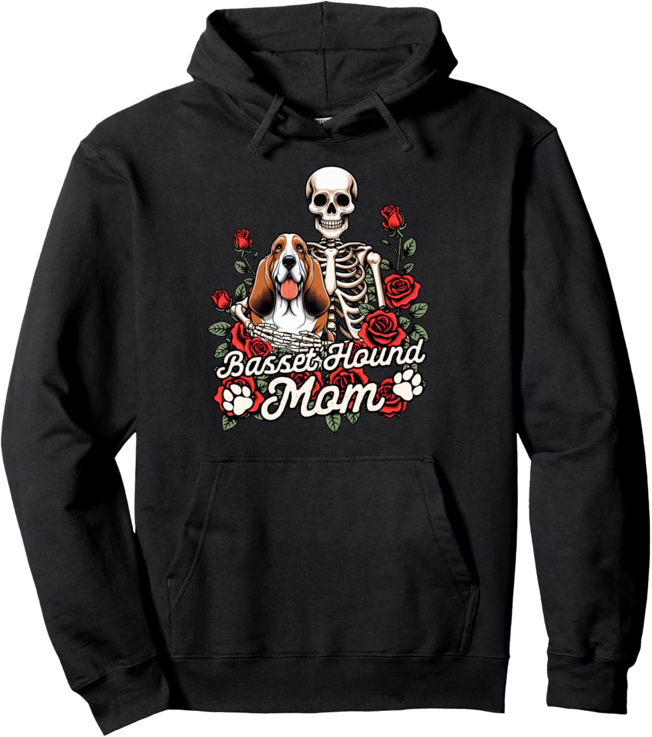 Basset Hound Mom Dog Mama Fur Mama Basset Hound Mom Pullover Hoodie