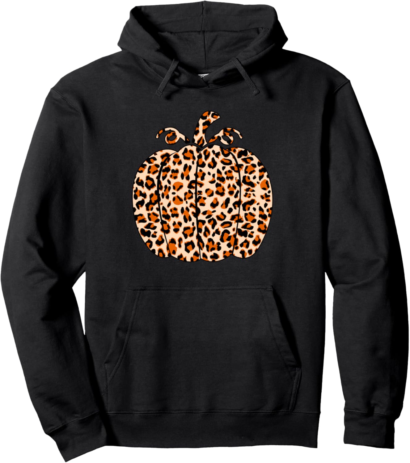 Halloween Pumpkin Leopard Cheetah Thanksgiving Pullover Hoodie