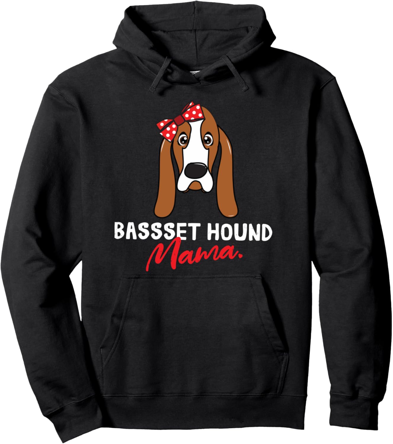 Basset Hound Mama Mum Dog Lovers Pet Cute Women Pullover Hoodie