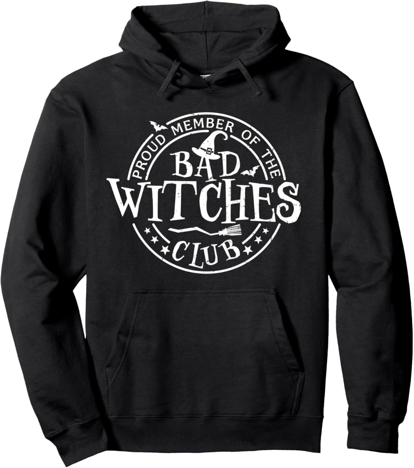 Bad Witches Social Club Vintage Cute Classic Fun Halloween Pullover Hoodie