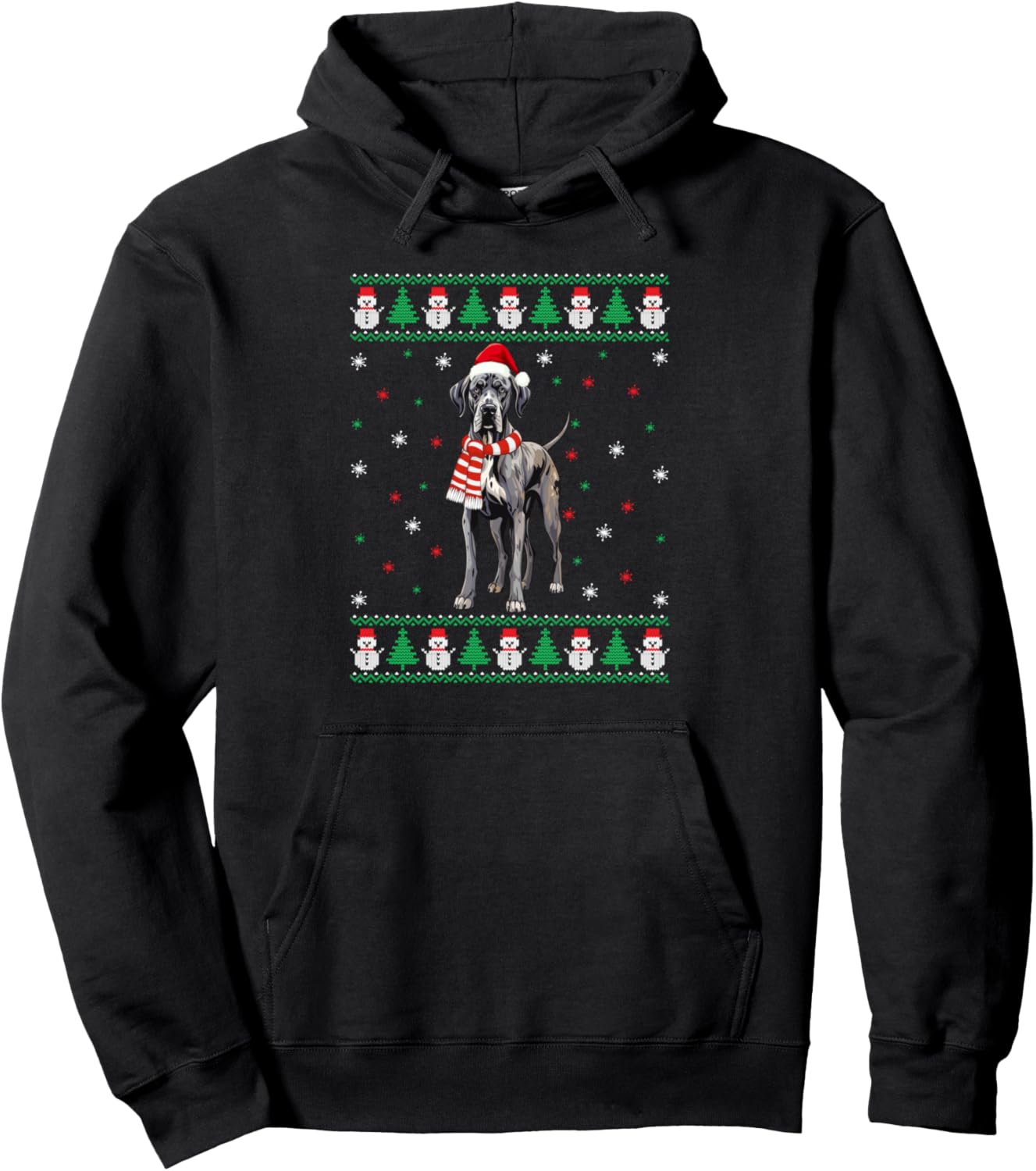Great Dane Dog Matching Family Ugly Christmas Sweater Pullover Hoodie