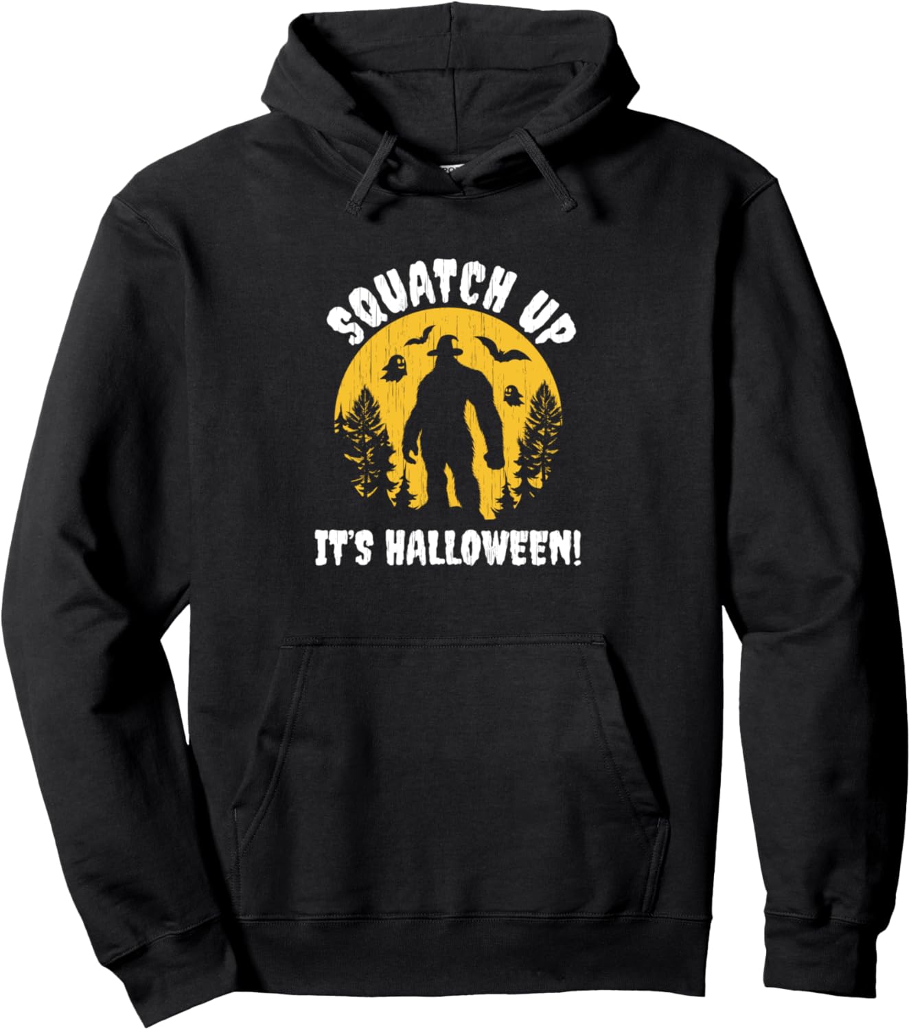 Halloween Sasquatch Cryptozoology Happy Halloween Bigfoot Pullover Hoodie