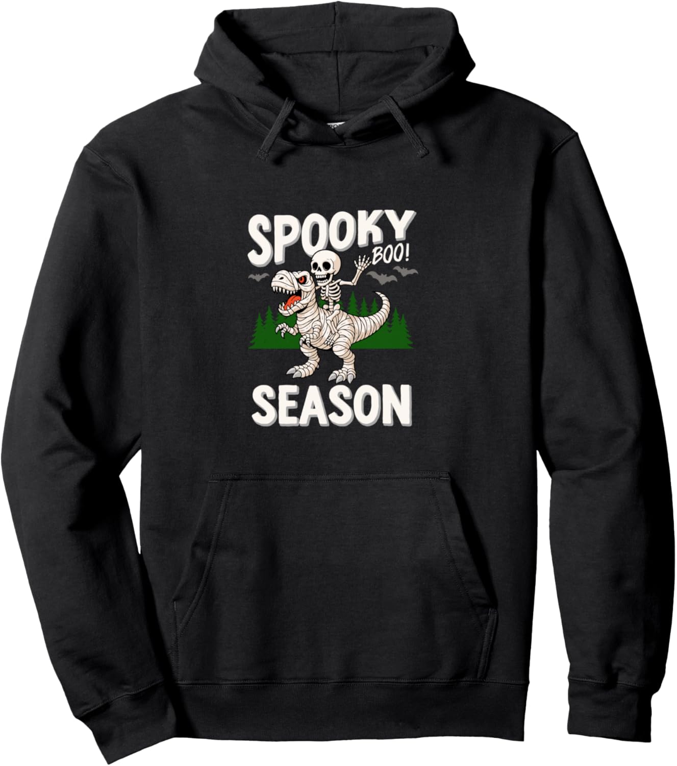 Halloween Mummy Dinosaur Skeleton Spooky Season Pullover Hoodie