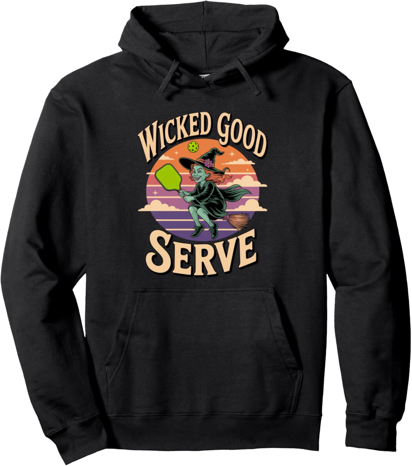 Halloween Pickleball Costume Pickleball Halloween Paddle Pullover Hoodie
