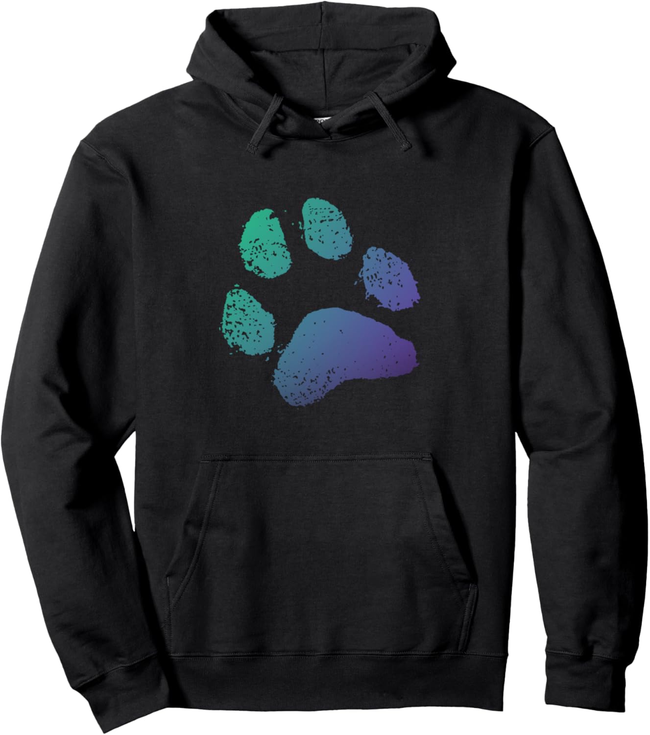 Green Purple Dog paw print for Dogs lover pet owner Pullover Hoodie