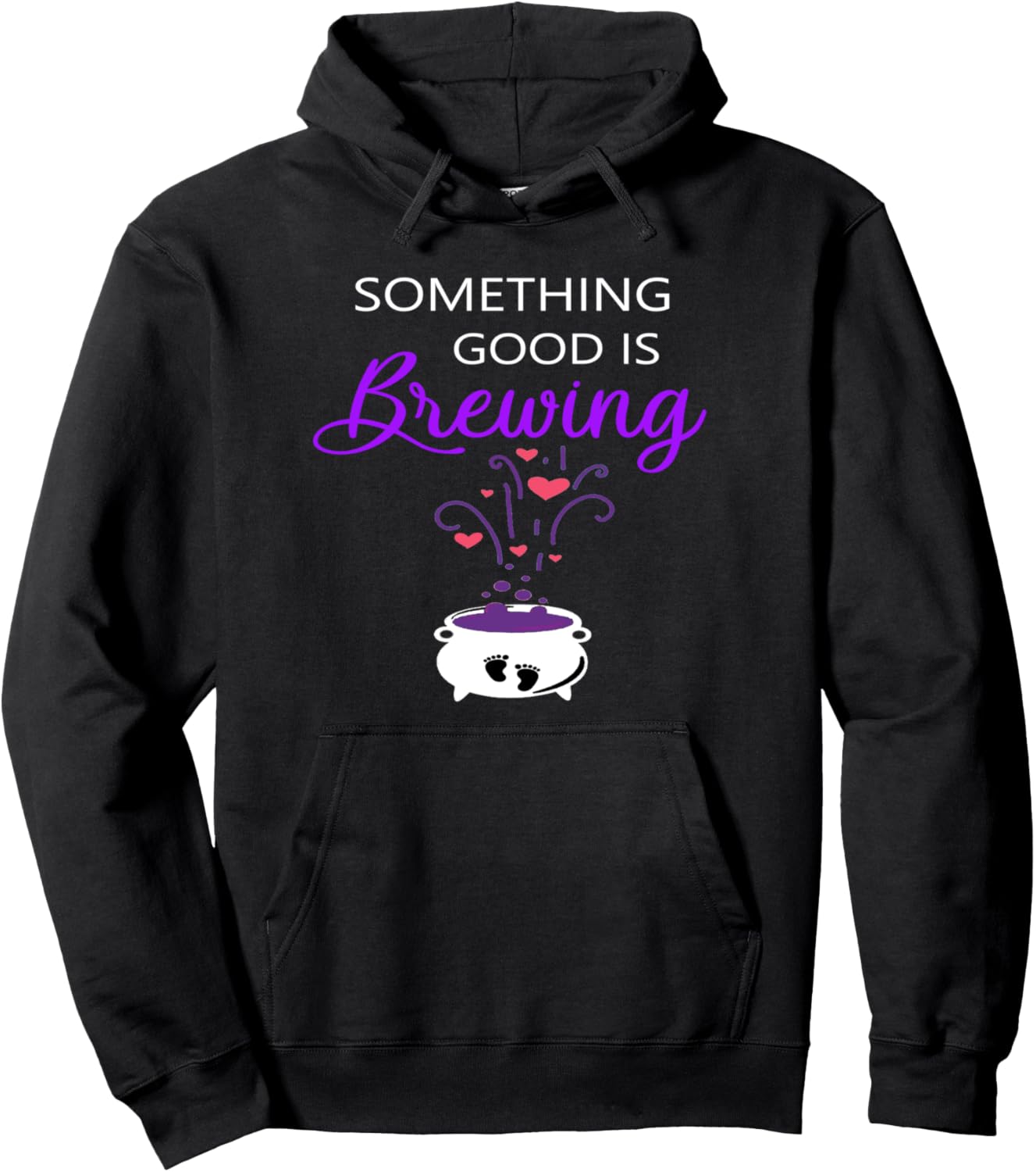 Halloween Pregnancy Baby Reveal Something Good is Brewing Pullover Hoodie