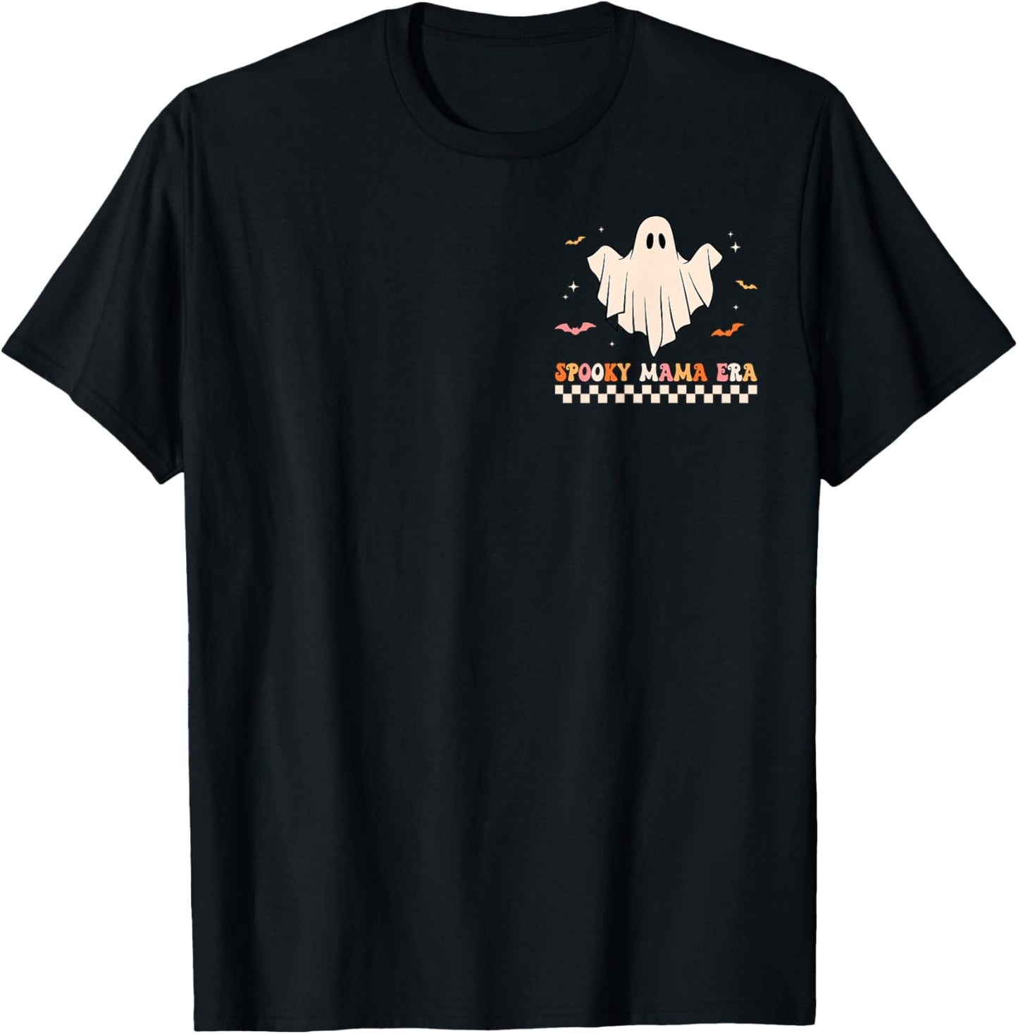Groovy In My Spooky Mama Era 2 Sided Hallloween Mom T-Shirt