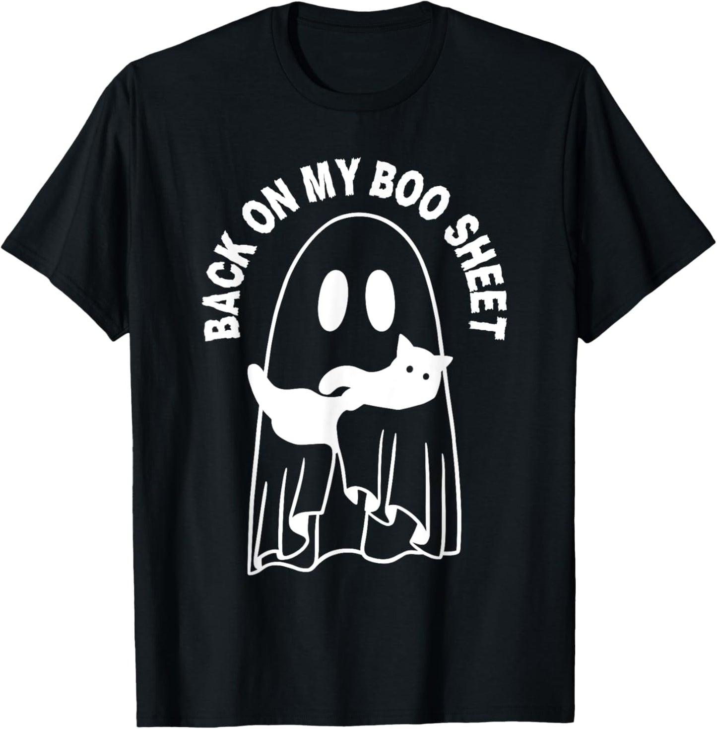 Back On My Boo Sheet, Back On My Booshit Spooky Season Retro T-Shirt