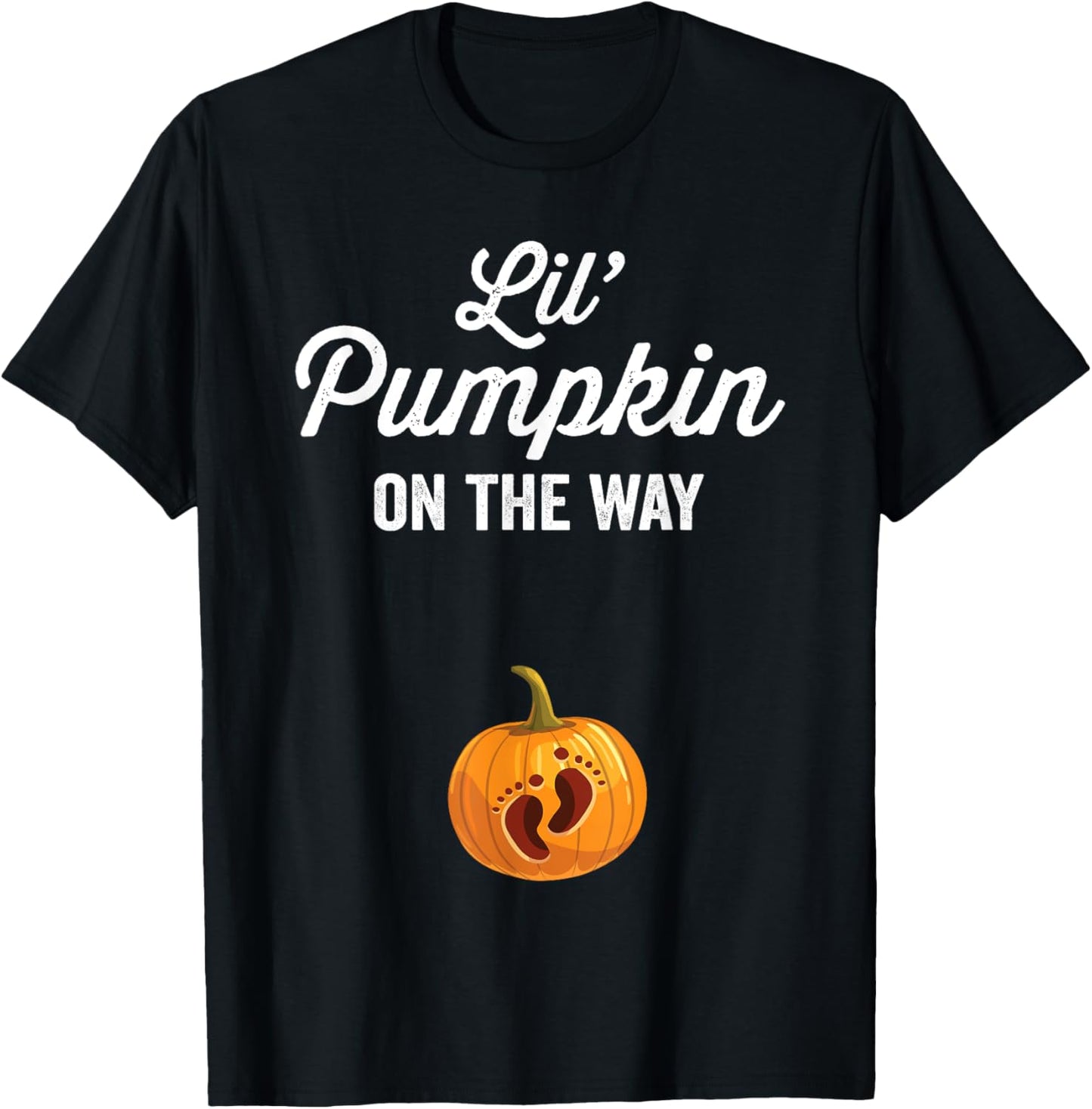Halloween Pregnancy Shirt Mom To Be Lil' Pumpkin On The Way T-Shirt