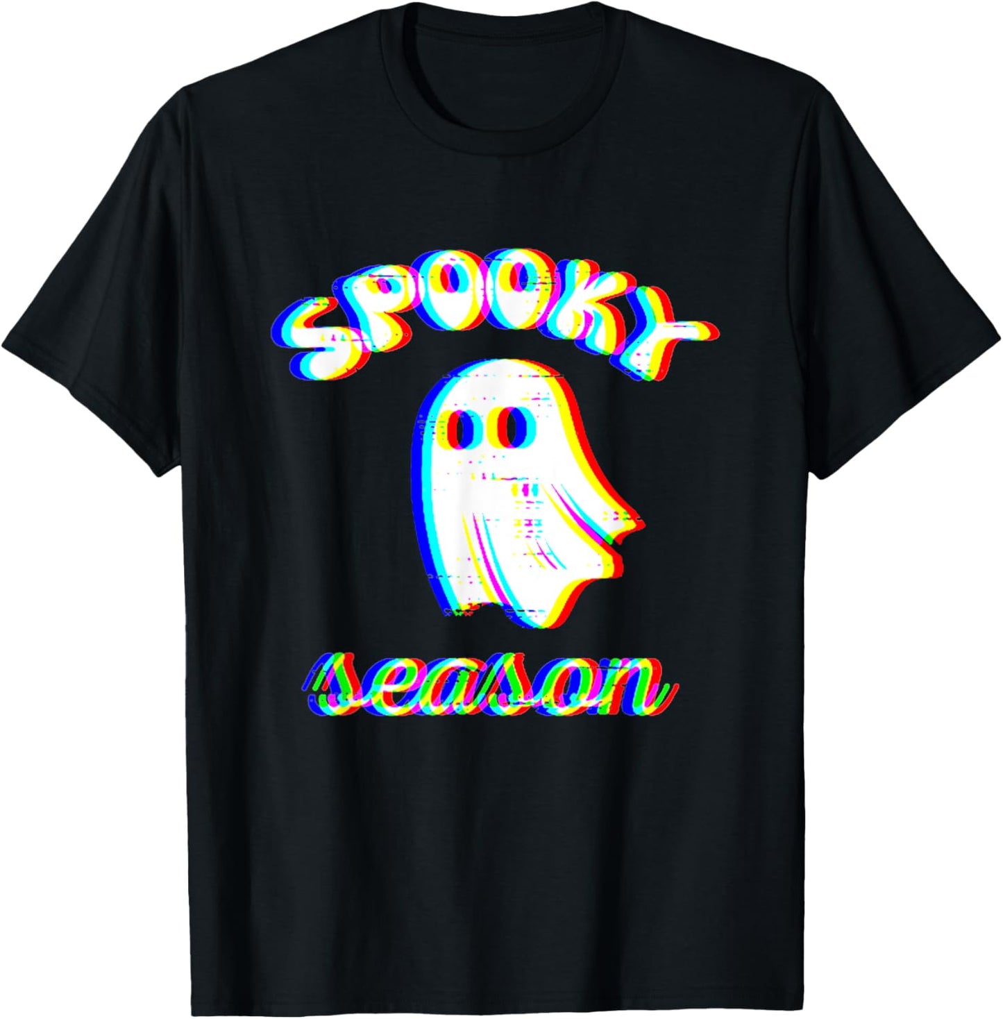 Halloween Ghost Spooky Season Costume Pocket Men Women Kids T-Shirt