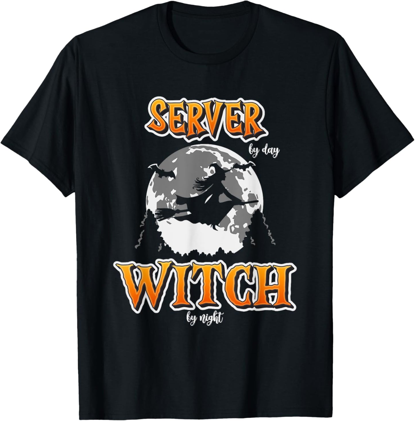 Halloween Server Witch, Funny Cute Restaurant Waitress Women T-Shirt