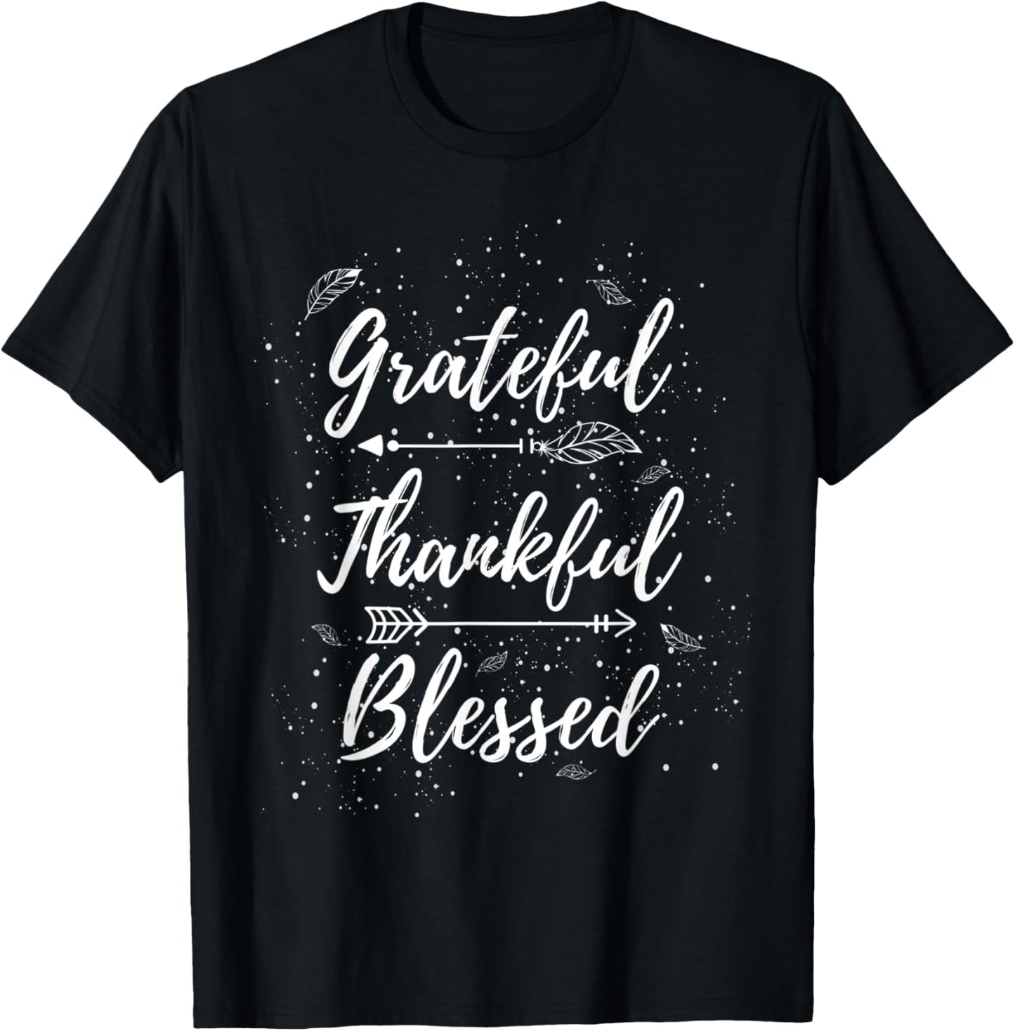 Grateful Thankful Blessed Thanksgiving T-Shirt
