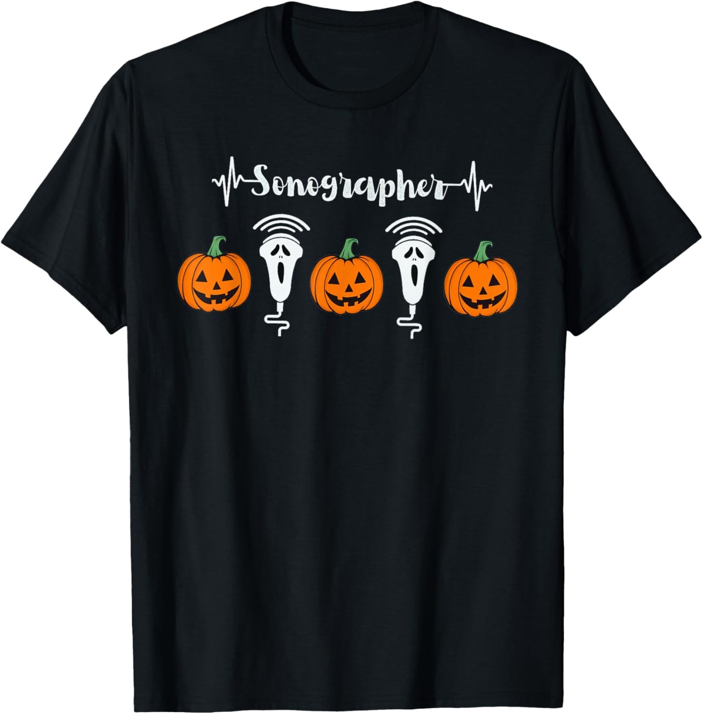 Halloween Sonographer Pumpkins Ultrasound Technologist T-Shirt
