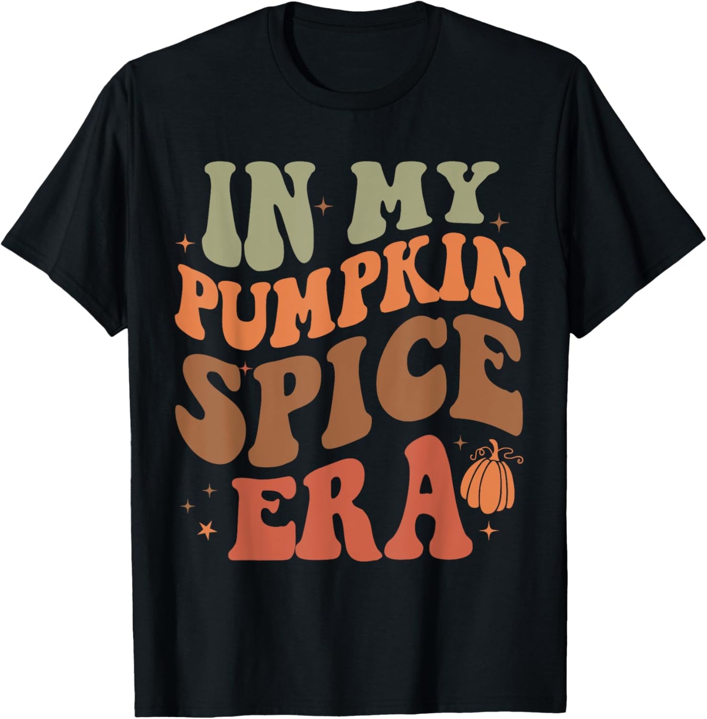 Groovy Retro Autumn Thanksgiving In My Pumpkin Spice Era T-Shirt
